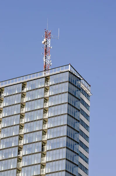 New architecture glass house building exterior — Stock Photo, Image