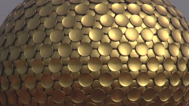 Matrimandir – nowoczesna architektura złota świątynia w Auroville do medytacji, Indie — Wideo stockowe