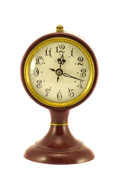 Antieke clock geïsoleerd op wit — Stockfoto