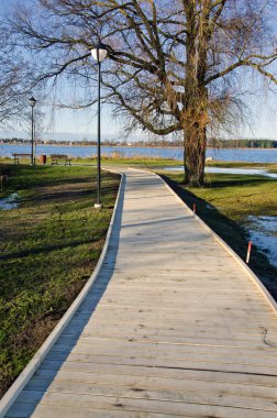 ahşap yol yol parça yakın göl