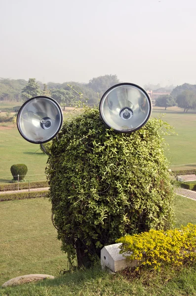 Lighting lamps on decorative tree  in asia park — Stock Photo, Image