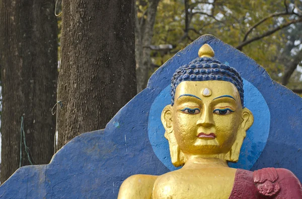 Fragmento de estatua de Buda en Katmandú, Nepal — Foto de Stock