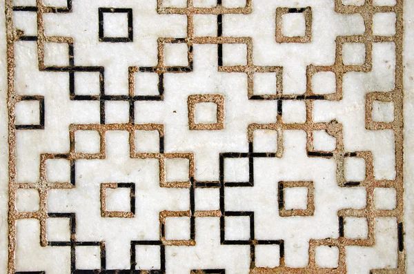Piękne ozdobne marmurową podłogą tło w Azji świątyni, Indie — Zdjęcie stockowe