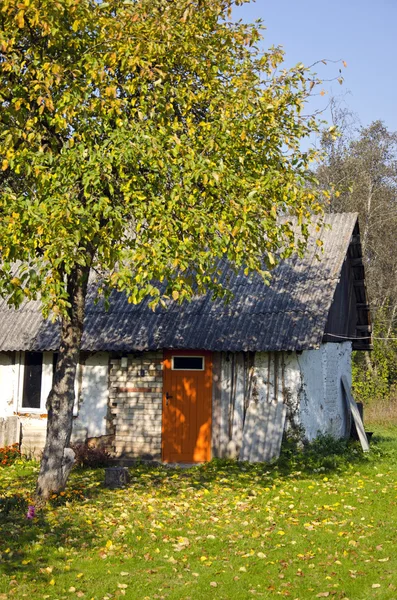 Őszi idő, régi farm — Stock Fotó