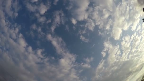 'S avonds wolken beweging timelapse 4k — Stockvideo