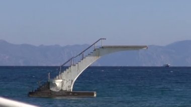 Rodos, Yunanistan Ege Denizi üzerinde boş dalış platformu
