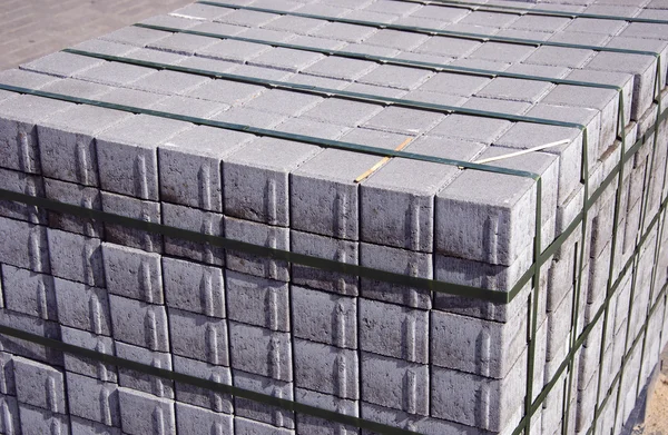 Cement cegły duży stack — Zdjęcie stockowe