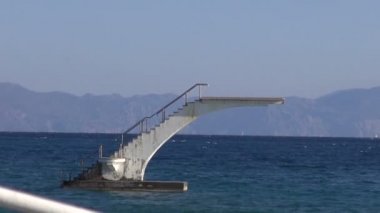 Rhodes Island güneşli sıçrama tahtası