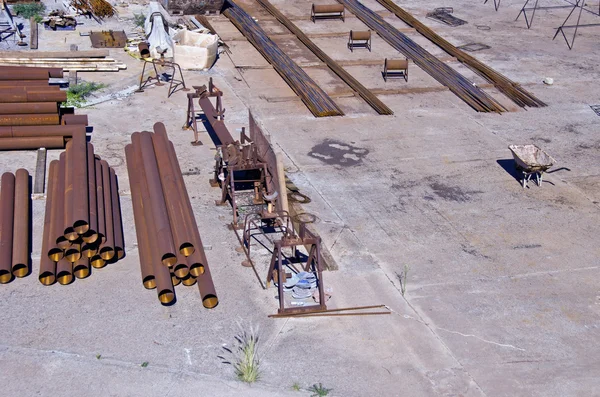 Σωλήνες σιδήρου και άλλων βιομηχανικών μετάλλων εξοπλισμός — Φωτογραφία Αρχείου