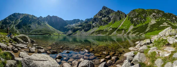 Vue panoramique de l "étang noir polonais" Czarny Staw " Images De Stock Libres De Droits
