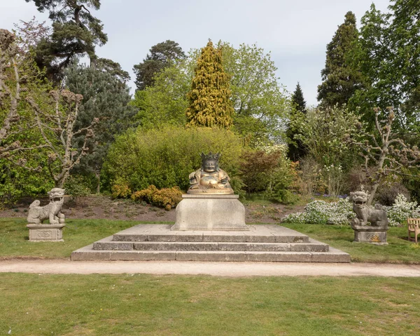 Norfolk Sandringham Estate 2019 April Sandringham Esatate Gardens Buddha Statue — Fotografia de Stock