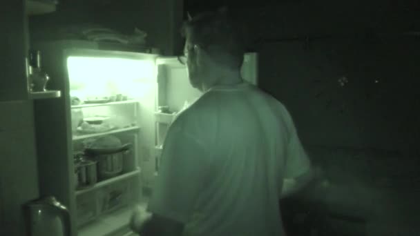 Cámara Vigilancia Oculta Disparo Con Luz Infrarroja Dispositivo Visión Nocturna — Vídeos de Stock