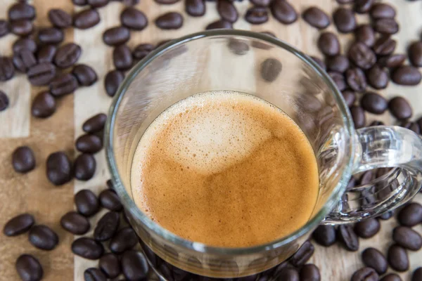 Gorące espresso strzał z miękkiej crema — Zdjęcie stockowe