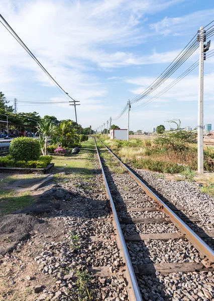 Straight railway line — Stock Photo, Image