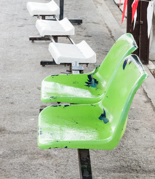 Green plastic seat — Stock Photo, Image