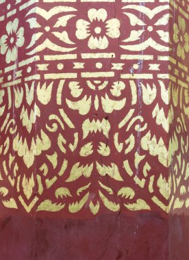 Thail stil traditonal Paint'te altın çiçek