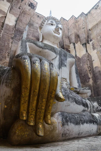 Large Hand Ancient Buddha Statue Ruined Church Historical Park World — Stock Photo, Image