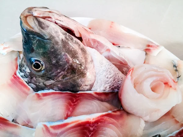 Głowa ryby Tilapia — Zdjęcie stockowe