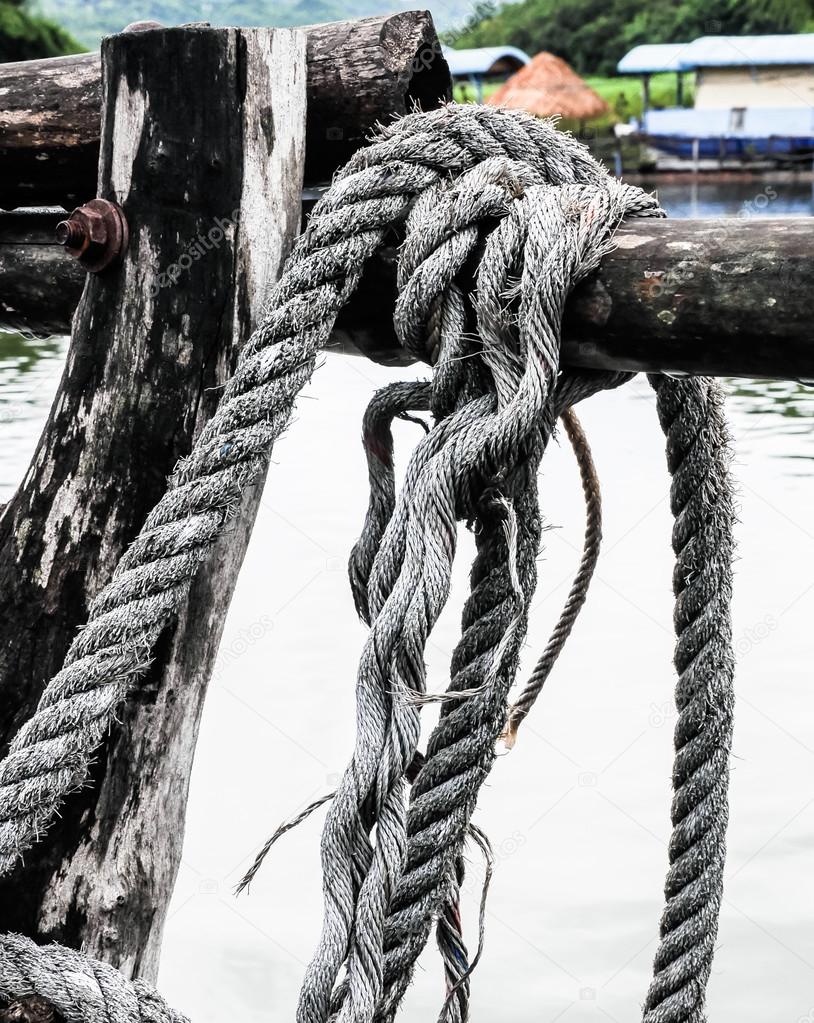 Old knotted rope