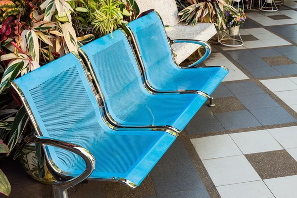 Modern blue bench — Stock Photo, Image