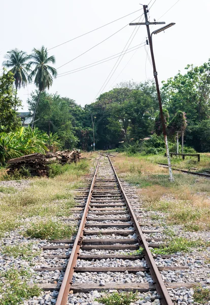Τέλος της παλαιάς σιδηροδρομικής γραμμής — Φωτογραφία Αρχείου