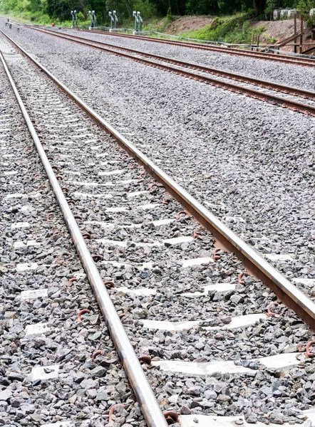 Nova linha ferroviária — Fotografia de Stock