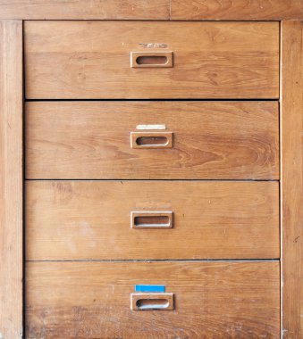 Wooden filing cabinet clipart