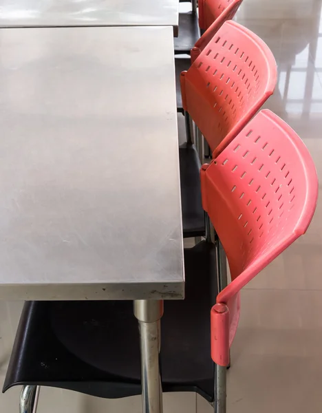 Metal chair and table set — Stock Photo, Image