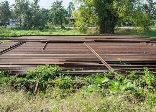 Pila de carril viejo — Foto de Stock