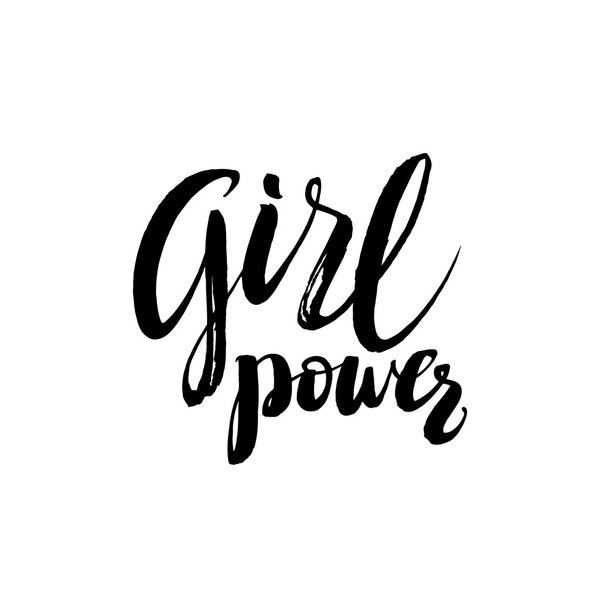 Inspirational quote handwritten with black ink and brush, custom lettering for posters, t-shirts and cards. Vector calligraphy isolated on white background