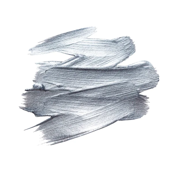 IJzeren zilveren illustratie. Glanzende penseelstreek voor u geweldig ontwerp project — Stockfoto