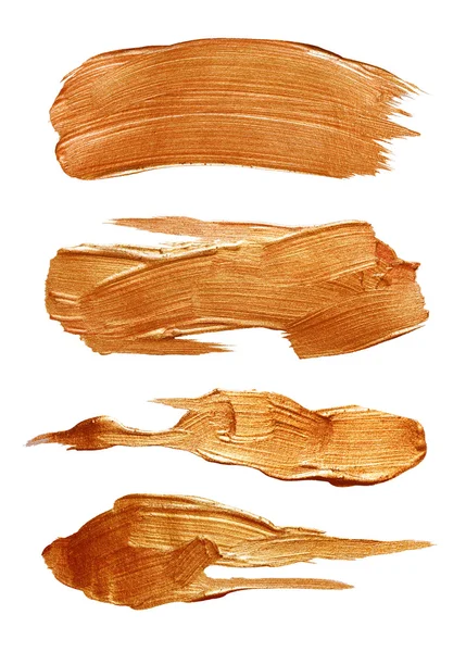Ilustração abstrata da mancha da pintura da textura da aguarela do bronze dourado — Fotografia de Stock