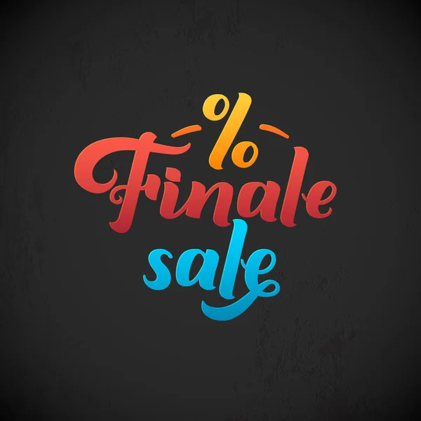 Inscription à la vente finale. Lettrage de calligraphie. Typographie Vector Background. Calligraphie artisanale. Coller facilement sur n'importe quel arrière-plan . — Image vectorielle