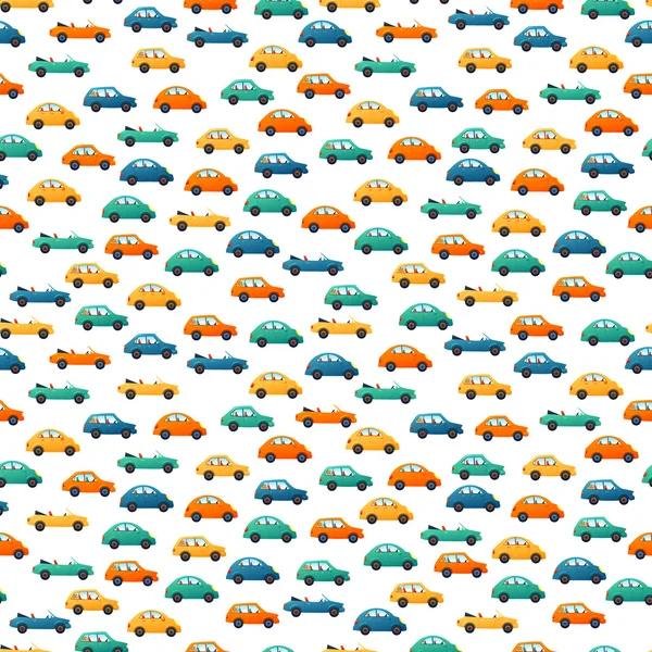 Car vector seamless pattern — Stock Vector