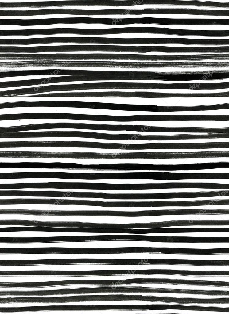 Ink Seamless Line Pattern. Abstract print with brush strokes. Monochrome hand drawn texture. Artistic tileable black and white background.