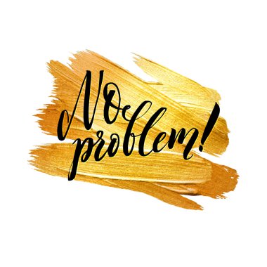 Sorun değil. Metalik folyo hat Poster parlayan. Vektör altın baskı boya leke vektör tasarımı