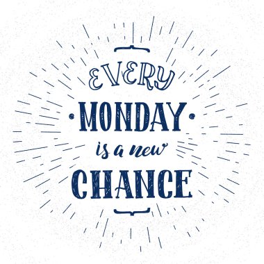 Motivasyon el çekilmiş Poster. Işık ışınları vektör ile kompozisyon yazı kart el ile benzersiz tipografi tasarım öğesi patlama ile çizilmiş