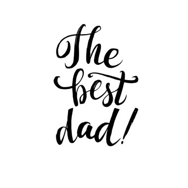 Hapy Babalar günü siyah Greting kartı.