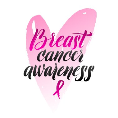 Vektör Meme Kanseri Bilinçlendirme hat afiş tasarımı. İnme pembe kurdele