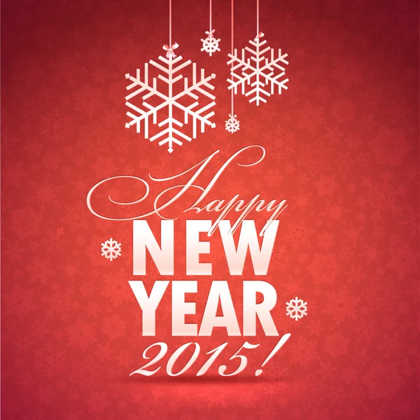 Buon Natale e felice anno nuovo Snowflake Card — Vettoriale Stock