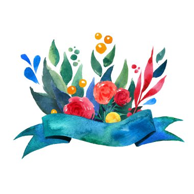 Güzel çiçek tebrik kartı Bright illüstrasyon, davetiye