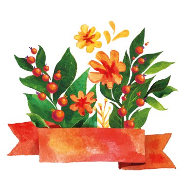 Güzel çiçek tebrik kartı Bright illüstrasyon, davetiye