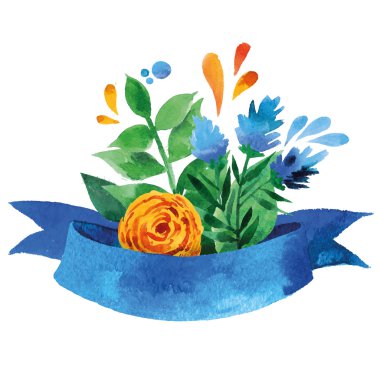 Güzel çiçek tebrik kartı Bright illüstrasyon, davetiye