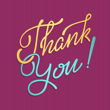 Teşekkür ederim el yapımı yazı el hat vektör