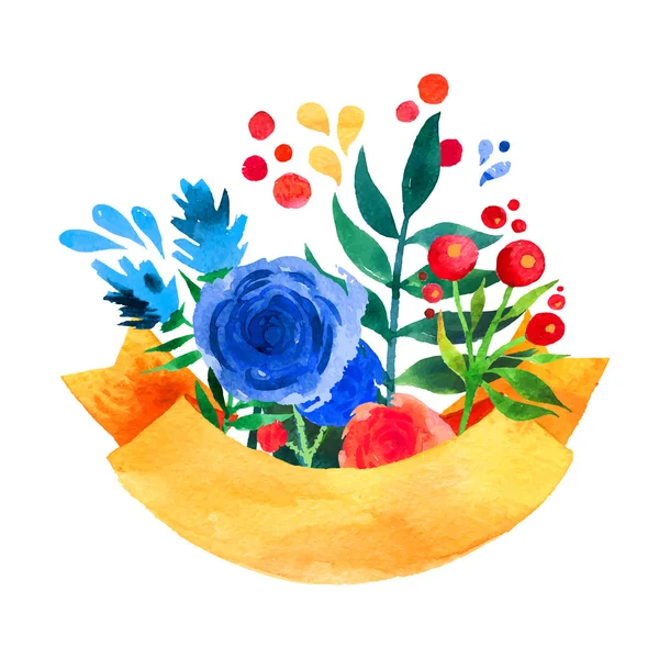 Schöne florale Grußkarte hell Illustration Einladungskarte für Hochzeit, Geburtstag und Urlaub und niedlich Sommer Hintergrund Muttertag florale Grußband dekorative Illustration — Stockvektor