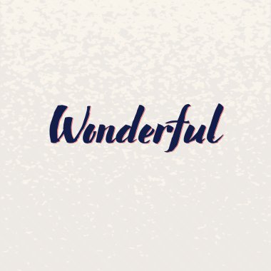 El yapımı vektör hat yazı harika. Basit şık metin tasarım şablonu parlak arka planda, vektör çizim 