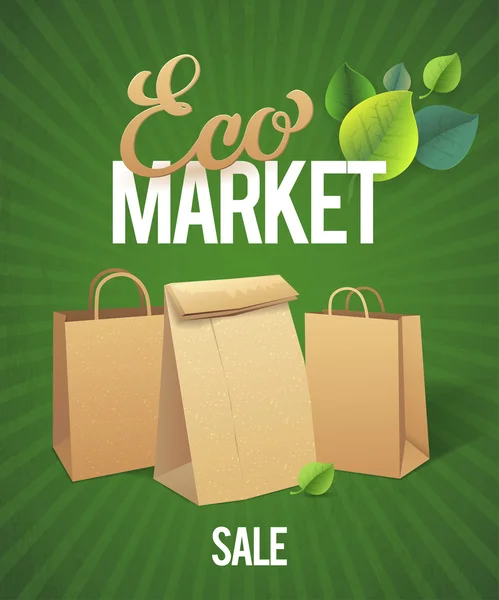Eco Market Sale — Stock Vector