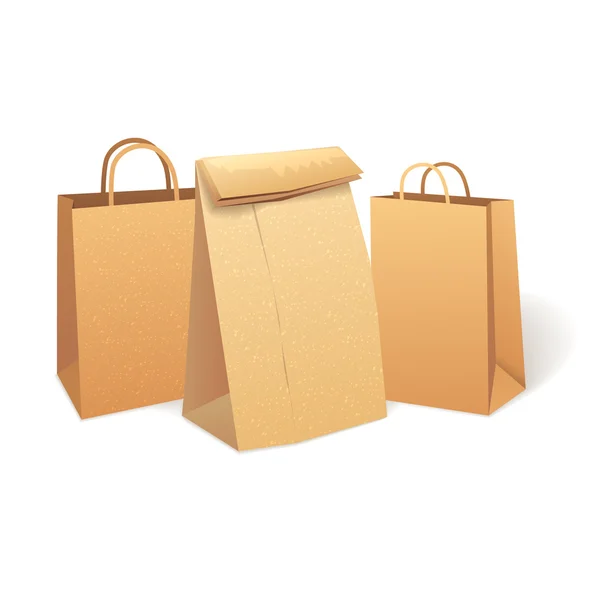 Kağıt çanta alışveriş. Eko Pazar Promo — Stok Vektör