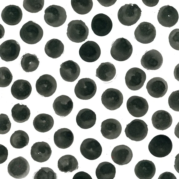 Zwarte inkt abstracte willekeurige slag achtergrond. Handgetekend gevlekt patroon op witte abstracte achtergrond — Stockfoto