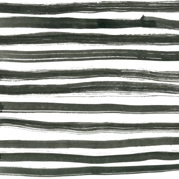 Black ink abstract stripes background. Hand drawn lines. Simple striped  Ink illustration. — Stockfoto